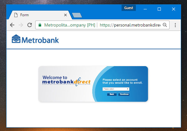Check ATM balance online using Metrobank's online banking system.