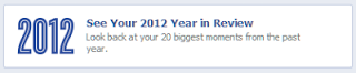 Facebook Year in Review 2012 notice