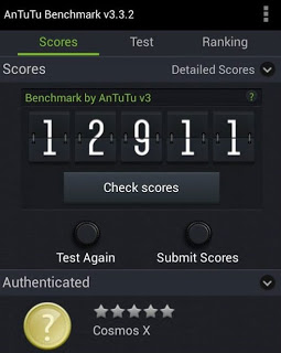 Cherry Mobile Cosmos X AnTuTu Benchmark Score