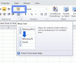 How to Create a New Line in Excel Cell with Wrap Text