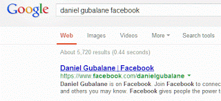 search result facebook profile