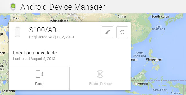 Android Device Manager Interface