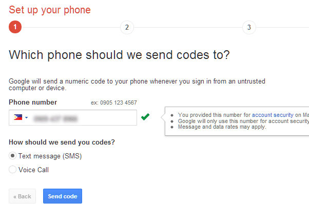 Google Two Step Verification