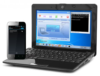 Laptop internet connection shared with an Android phone