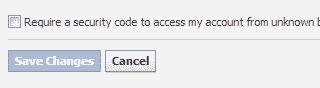 Require a security code to access my account from unknown browsers