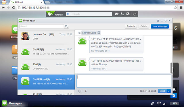 Airdroid Messaging