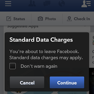 Facebook Standard Data Charges Apply