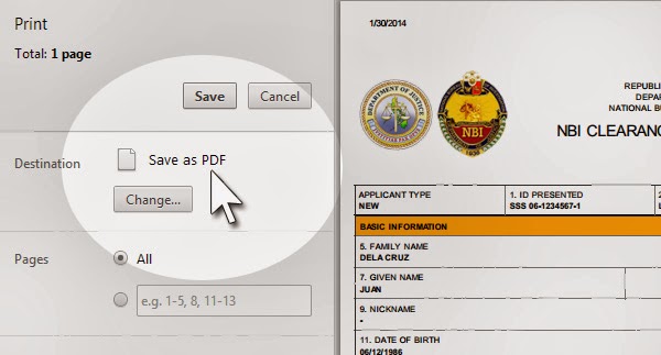 NBI Clearance Online Save as PDF