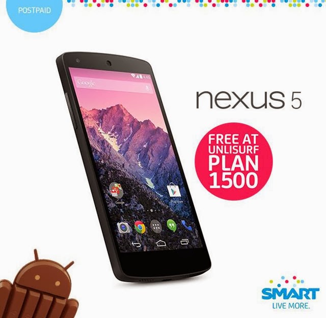 Google Nexus 5 Now Available for Free at Smart Plan 1500