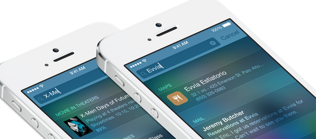 Spotlight Search on iOS 8