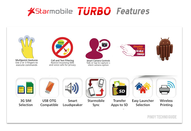 Starmobile Turbo Features