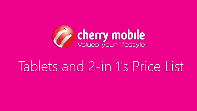 Cherry Mobile Tablets Price List