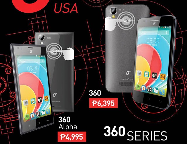 O+ USA 360 Series Smartphones with Touch Panel at the Back