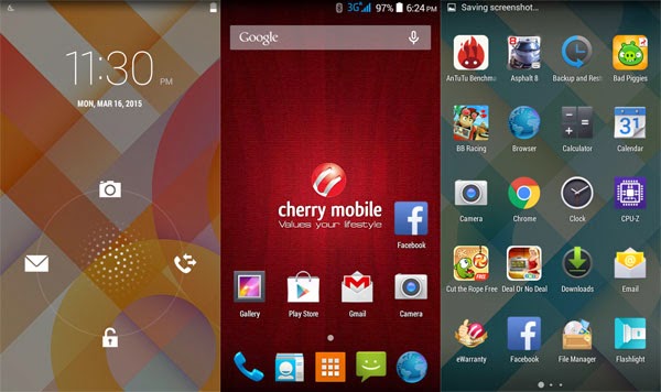 Cherry Mobile Me Vibe user interface