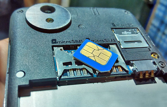 SIM card on Android phone