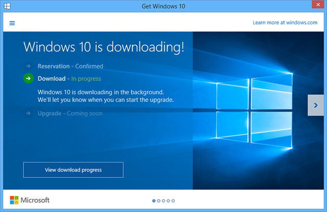 Windows 10 downloading