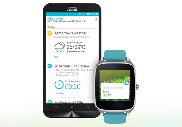 ASUS ZenWatch 2 notifications
