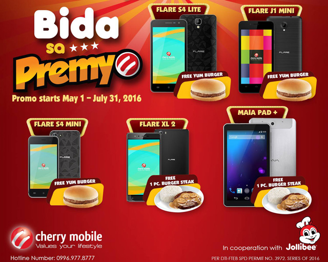  FREE Yum Burger for a Cherry Mobile Smartphone