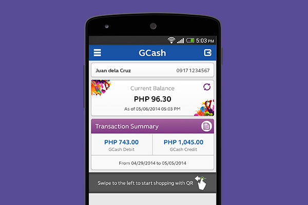 The Globe GCash App.