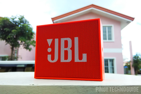 JBL Go in orange.