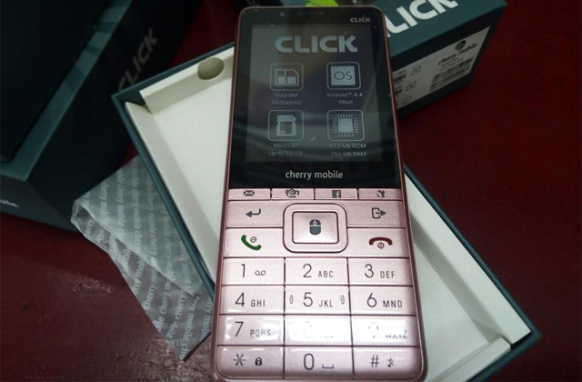 The Cherry Mobile Click (2017) flaunting its physical keypad.