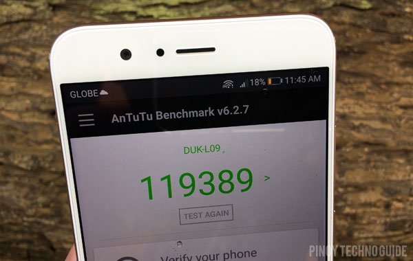 Antutu Benchmark score of the Honor v9.