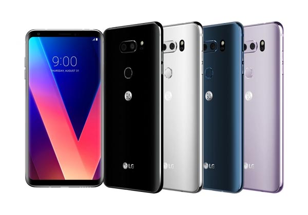 The LG V30 is available in these colors.