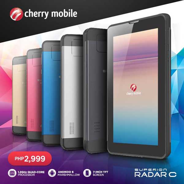 There are five color options for the Cherry Mobile Superion Radar C tablet.