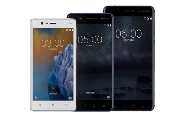 Nokia 3, 5 and 6 - in exact order.