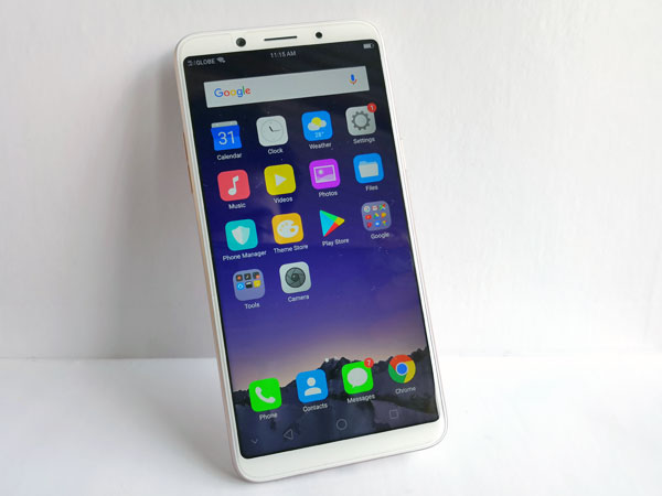 Screen of the OPPO F5 Youth.