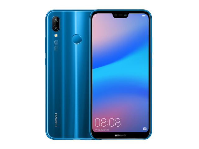 The Huawei P20 Lite smartphone in blue.