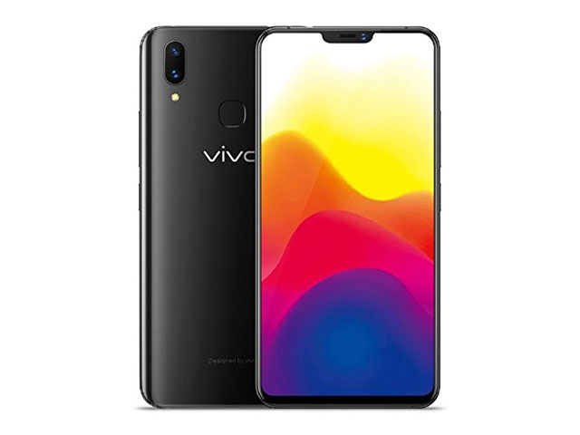 The Vivo X21 smartphone in black.