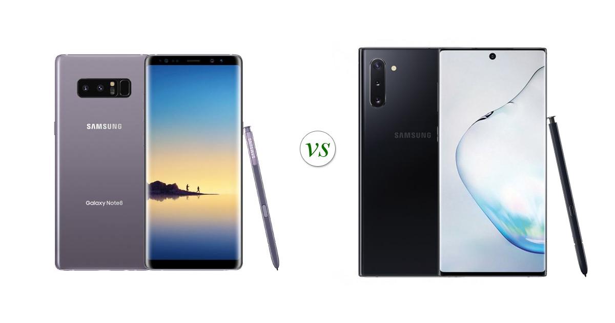 note 8 vs note 10 samsung