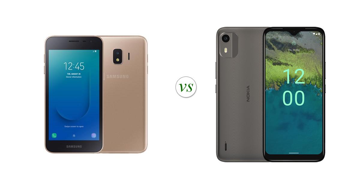Samsung galaxy j2 core vs nokia c12 side by side specs comparison