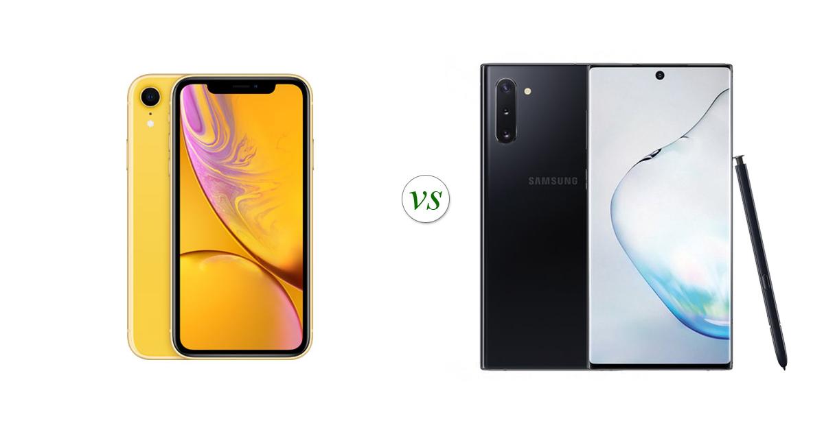 note 10 samsung vs iphone xr