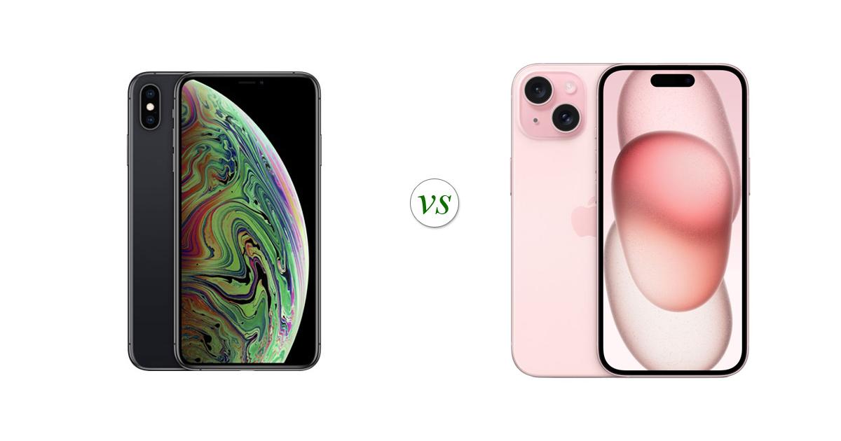 iphone xs max vs 15 plus size