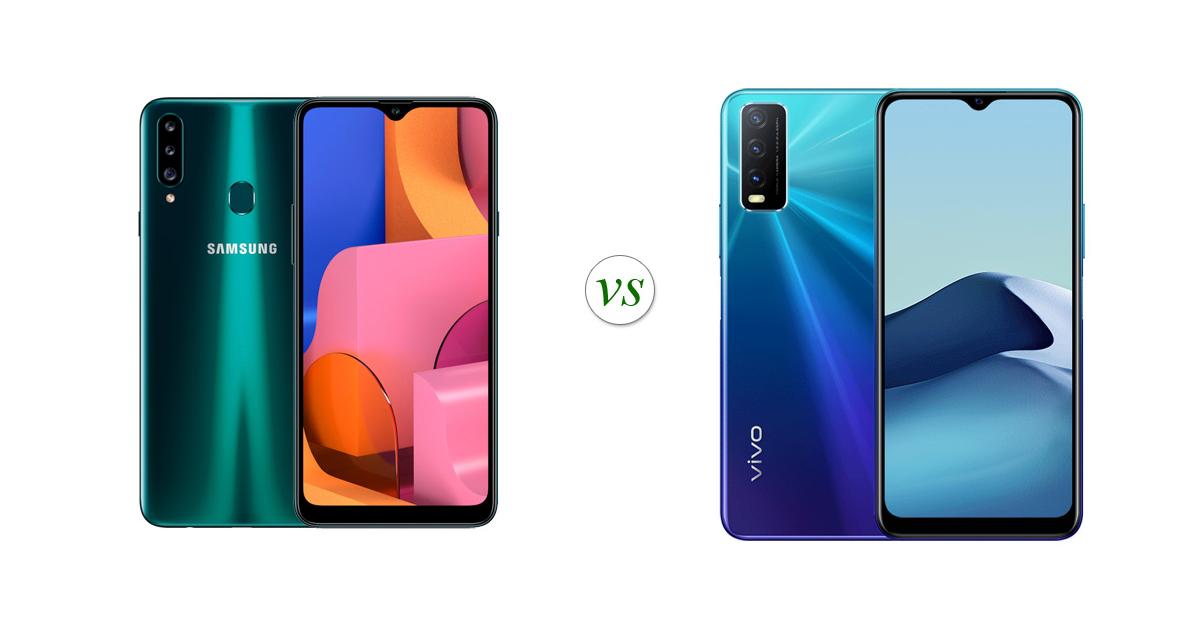 compare vivo y20 and samsung m21