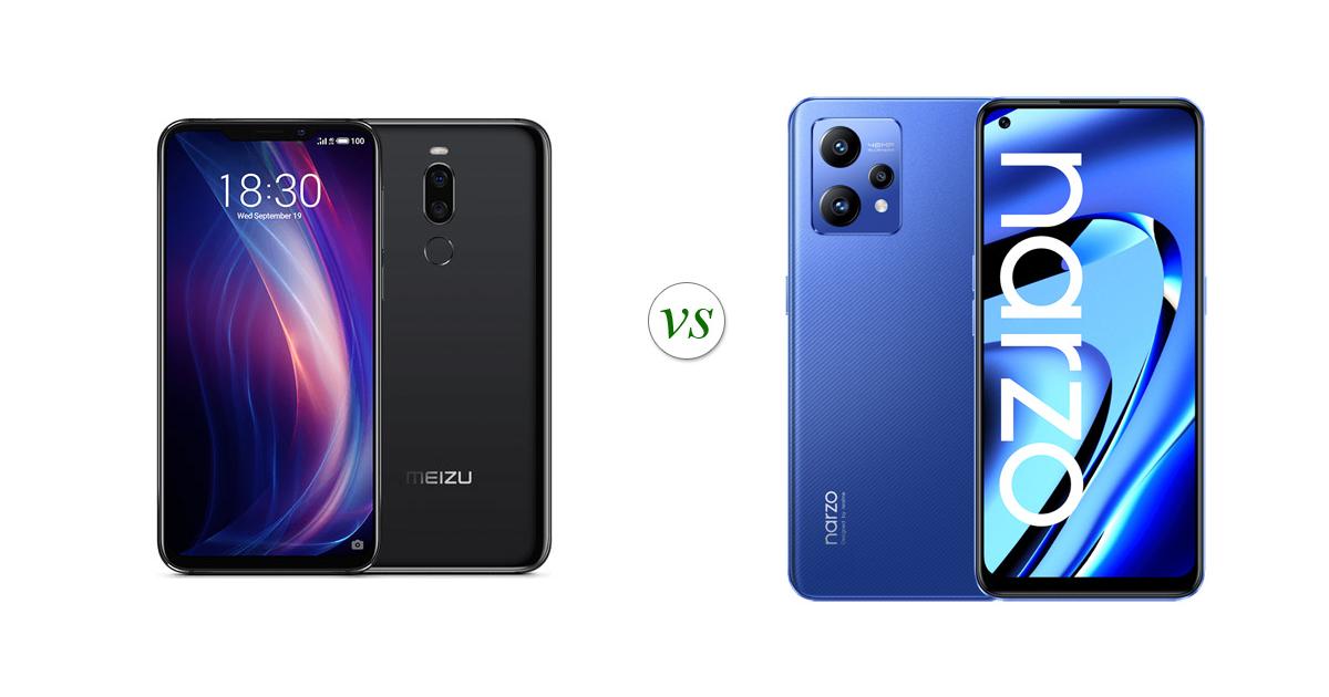 Meizu x8 vs narzo 50 pro 5g side by side specs comparison