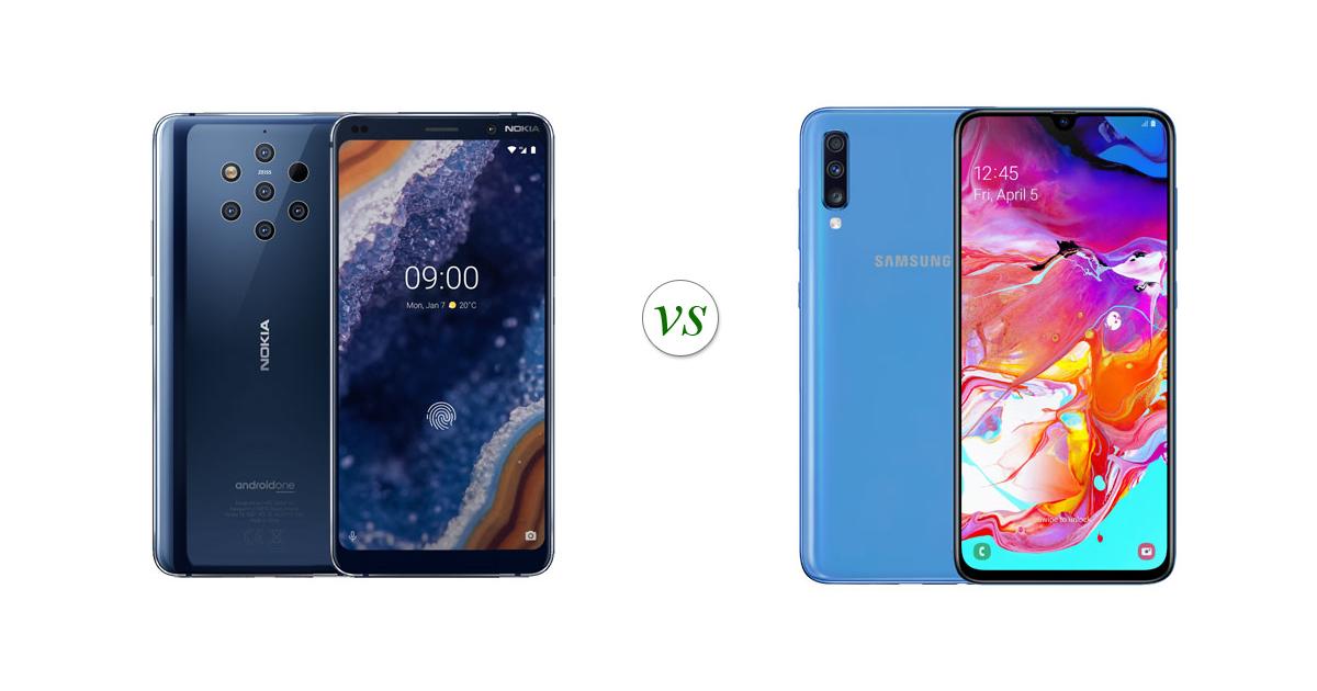 samsung galaxy a70 vs samsung galaxy note 9