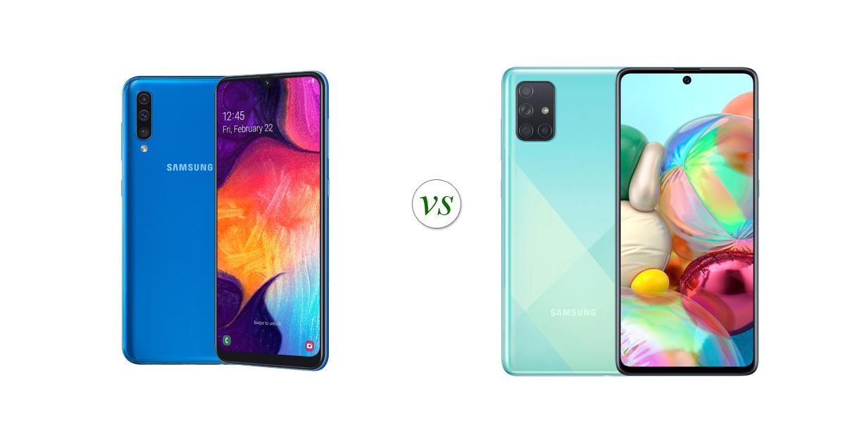 compare samsung a50 and a70