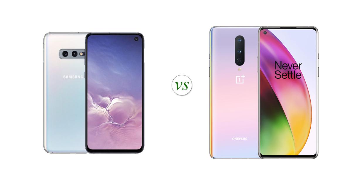 Samsung Galaxy S10e vs OnePlus 8 Side by Side Specs Comparison