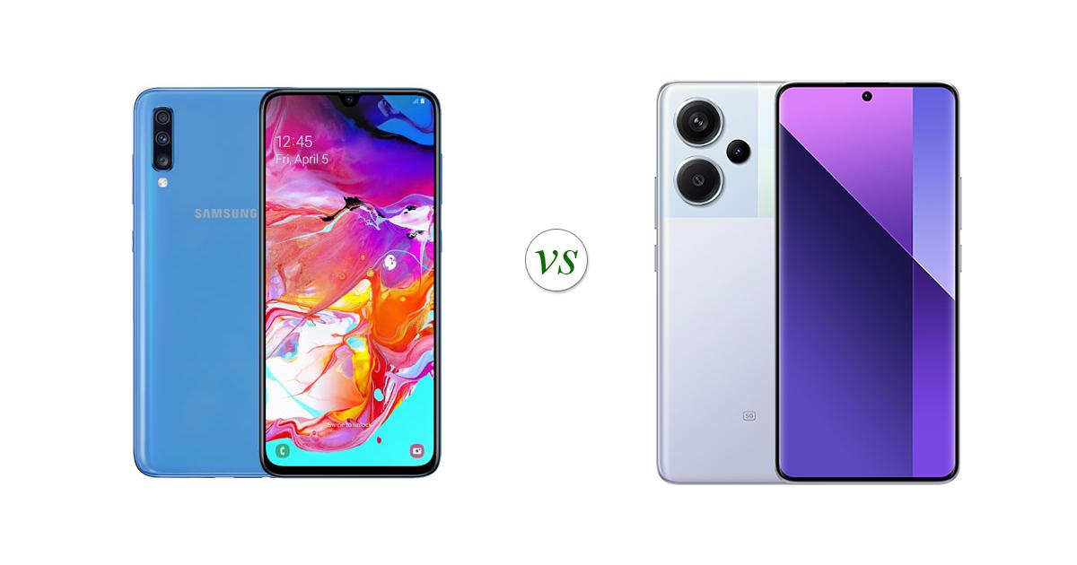 Samsung Galaxy A70 vs Redmi Note 13 Pro+ 5G: Side by Side Specs Comparison