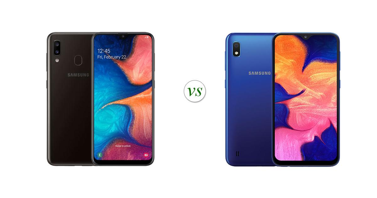 compare samsung a10 and a20