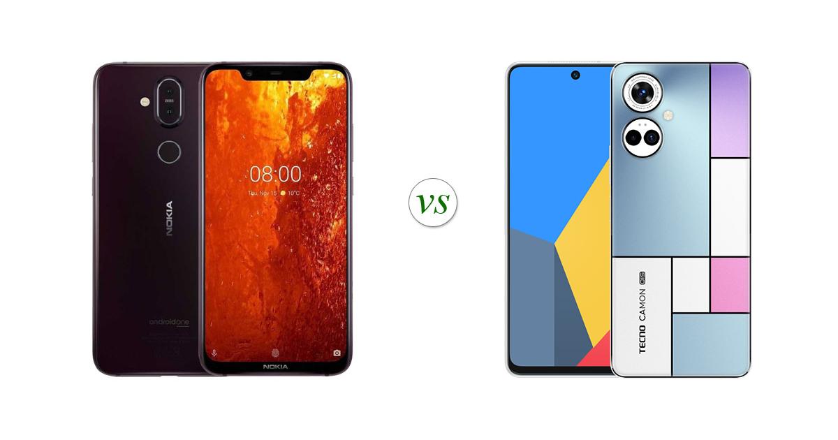 Nokia 8 1 vs tecno camon 19 pro side by side specs comparison