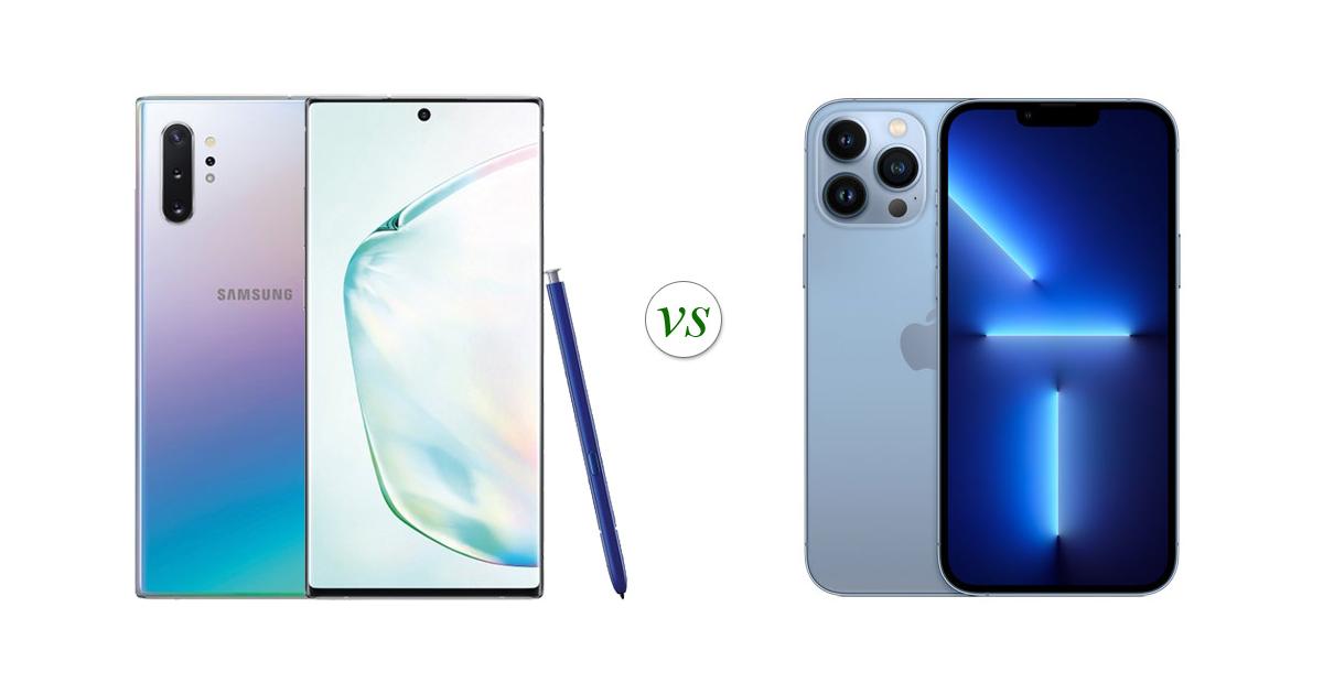 samsung note 10 vs iphone 13 pro max