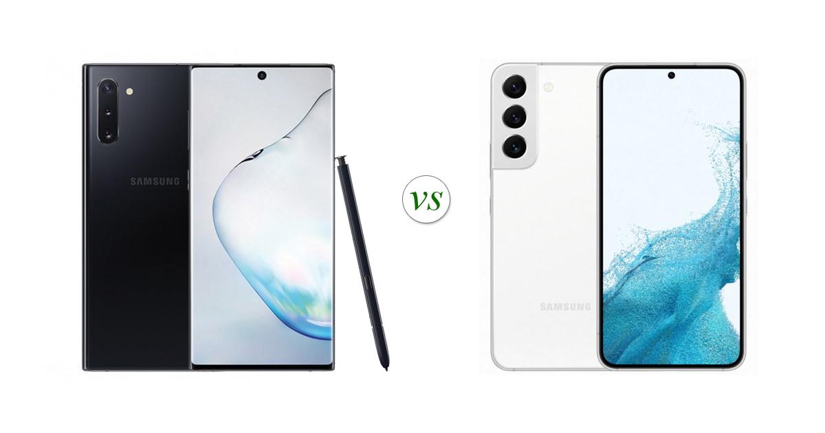 samsung galaxy note 10 vs samsung galaxy s22  5g specs
