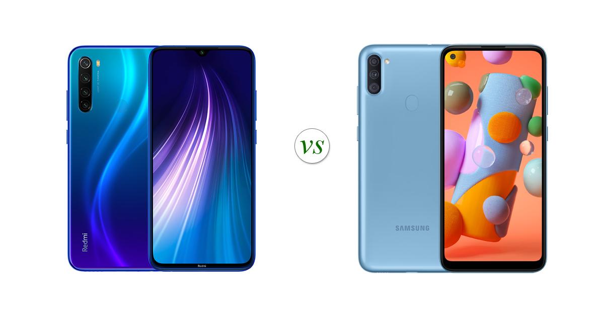 samsung a11 vs redmi note 8