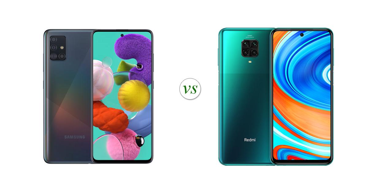 xiaomi redmi note 9 128gb vs samsung a51