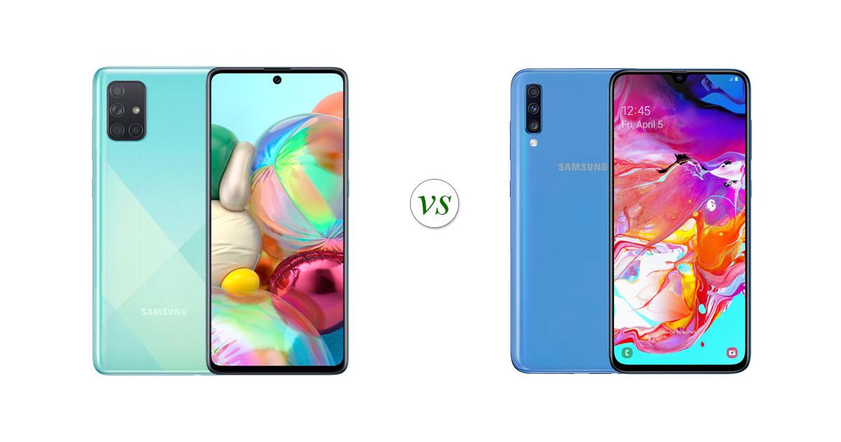 samsung a71vs a70