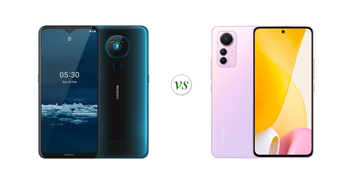 Nokia 5 3 vs xiaomi 12 lite side by side specs comparison